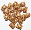20 13x8x7mm Ivory with Topaz Puffed Diamond Rectangle Beads